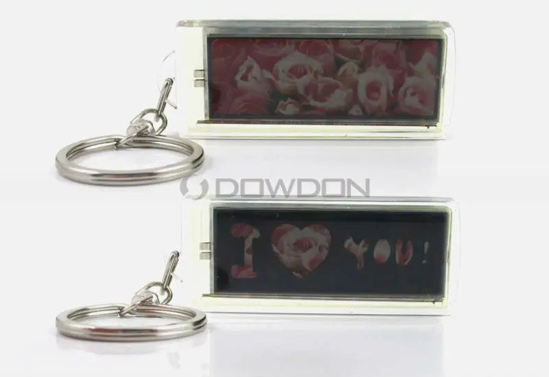 Color Flash Player Waterproof Solar AD Screen Key Chain