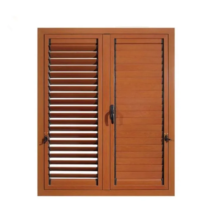 New Design Hurricane Impact Metal Window Shutters Aluminium Louver Window/Jalousie External Shutters Door