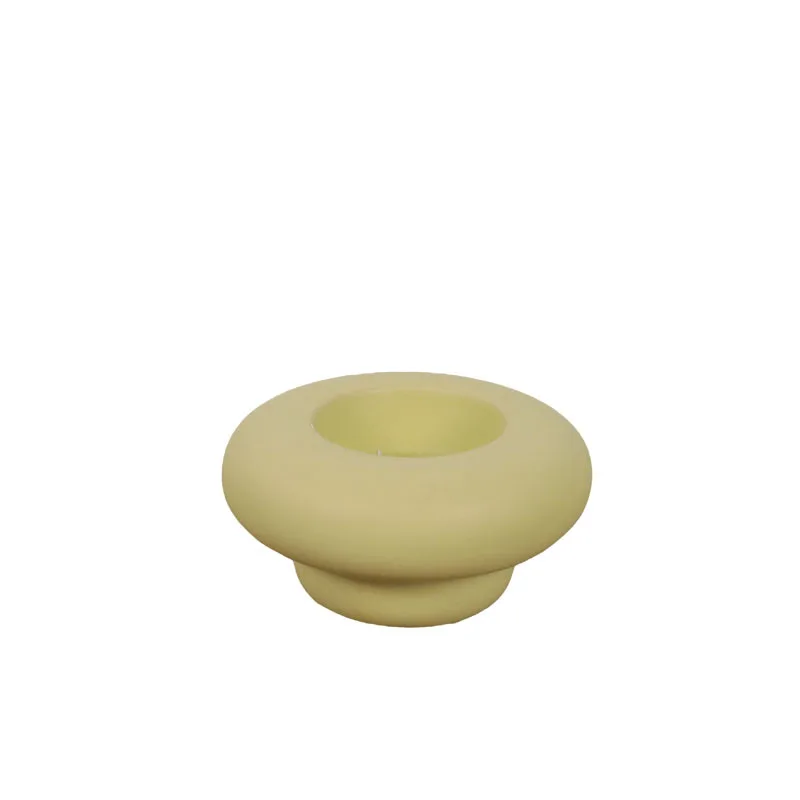 Nordic Gyroscope Shaped Cream Ceramic Candlestick High Quality Creative Candle Holder Handicrafts Table Decoration Candle Stand