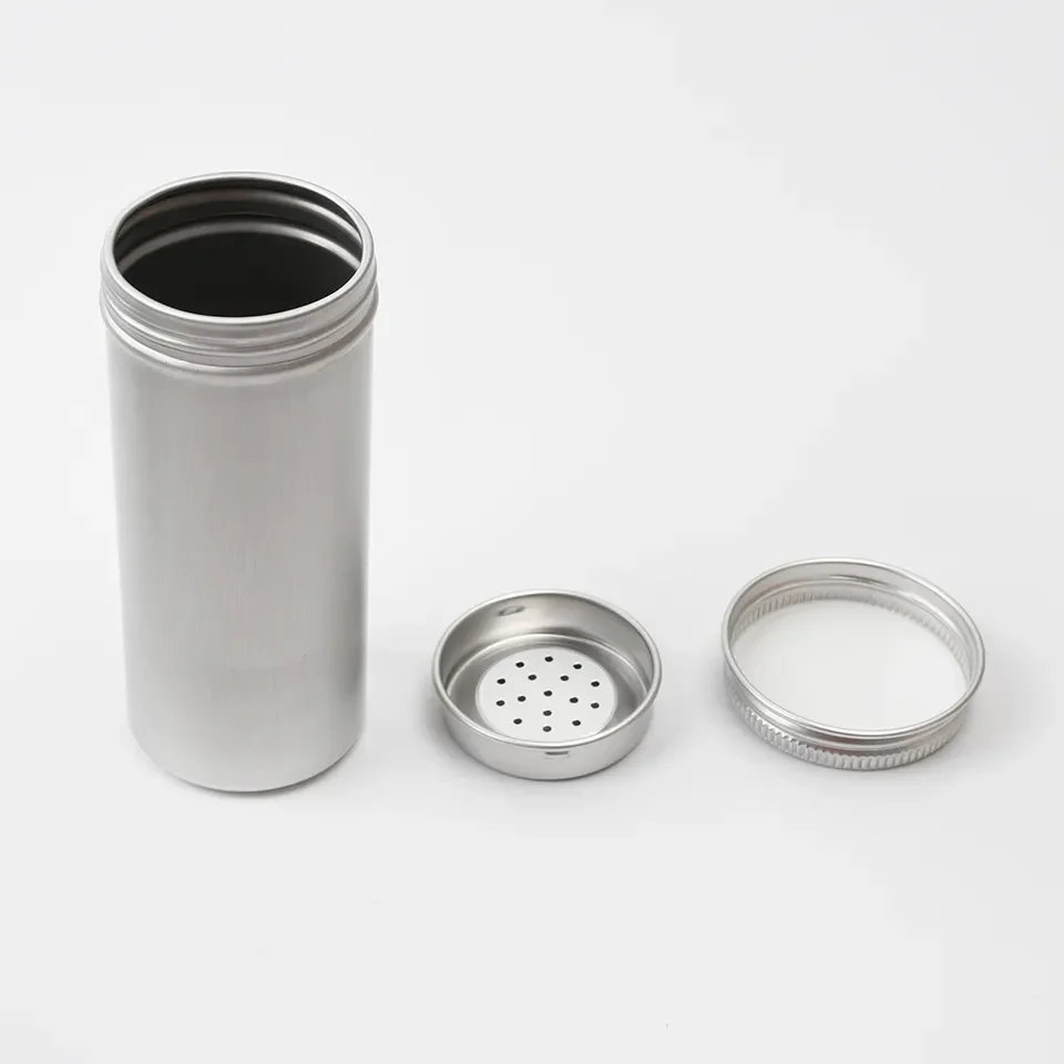 Wholesale 3.5oz 100ml D44*H103mm Tea Box/Can Food/Cosmetics/Spices Silver Cans Aluminum Jars With Screw Lid