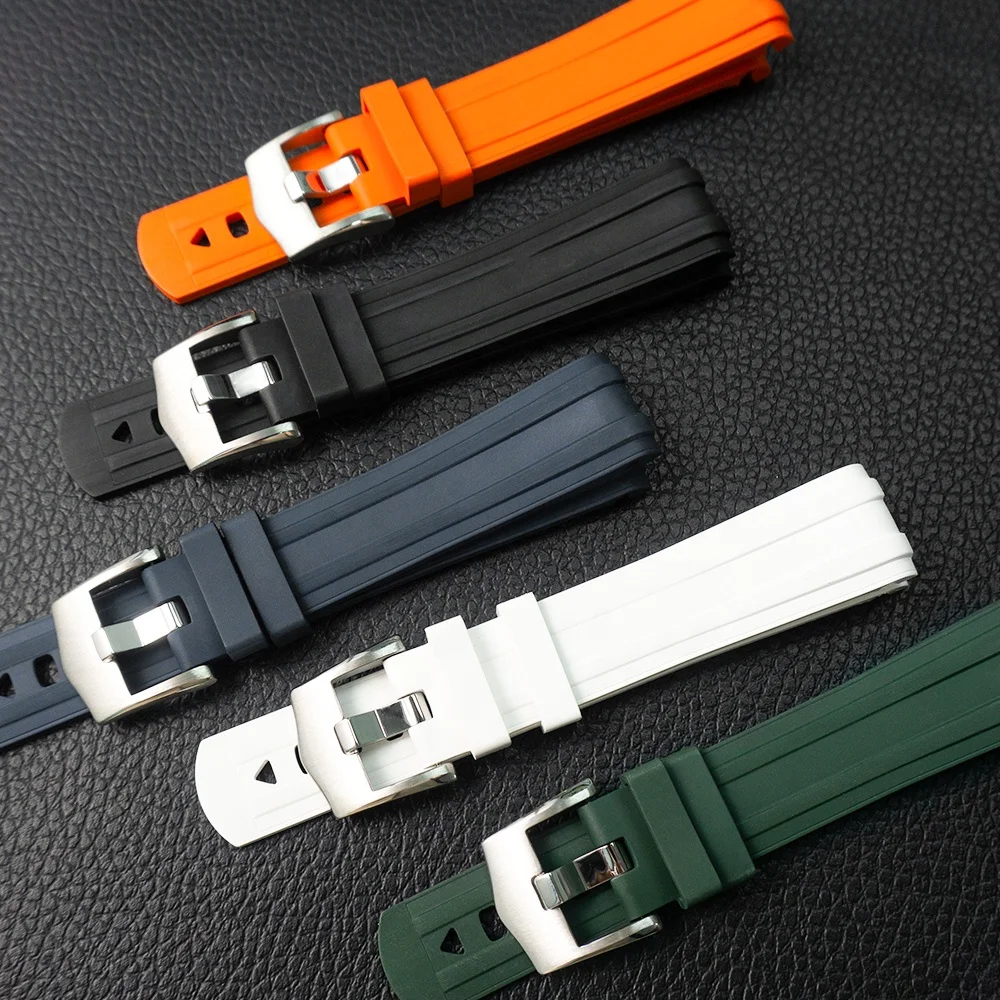 Jettda аксессуары для часов 20 мм 22 цветной изогнутый резиновый ремешок Ome-ga Seamaster 300