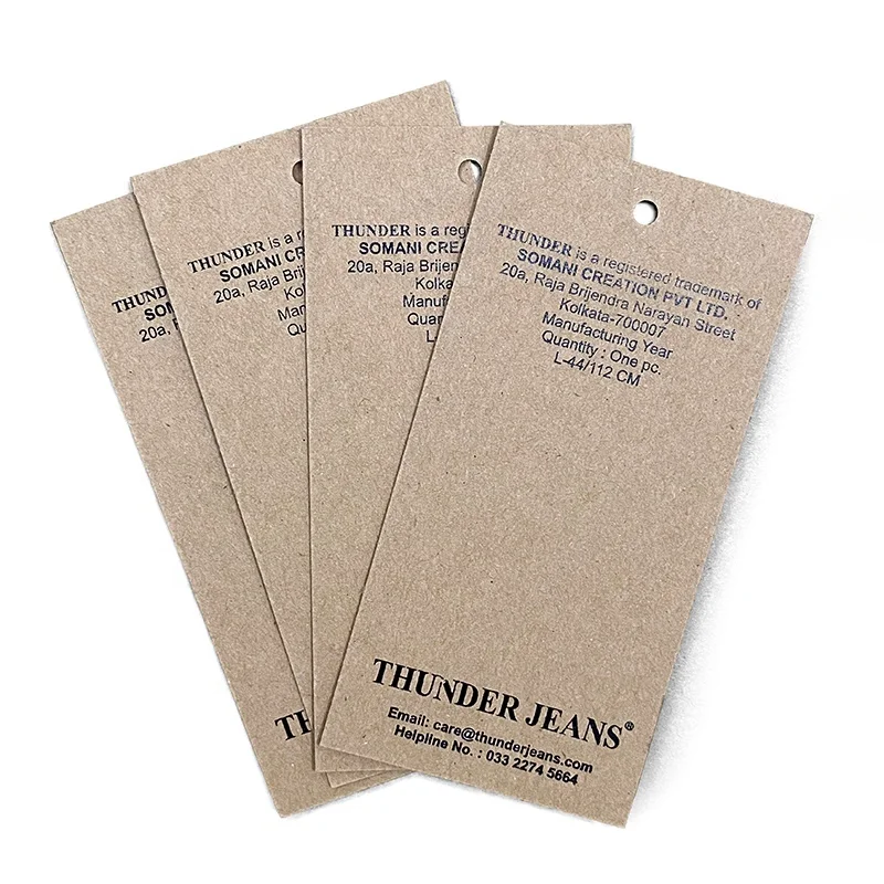 Embossed Etiketter Etiquetas Branded Swing Paper Hang Logo Clothing Tags Custom Tag Hangtag