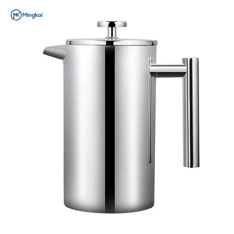 French press coffee machine double wall large capacity stainless steel teapot and coffee press filter system