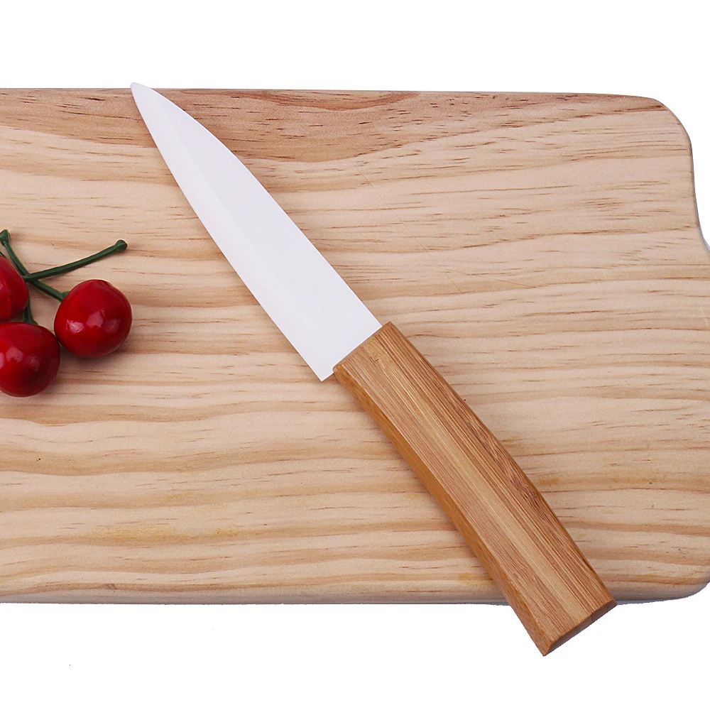 5 inch bamboo handle utility chef ceramic knife for kitchen cooking fruit