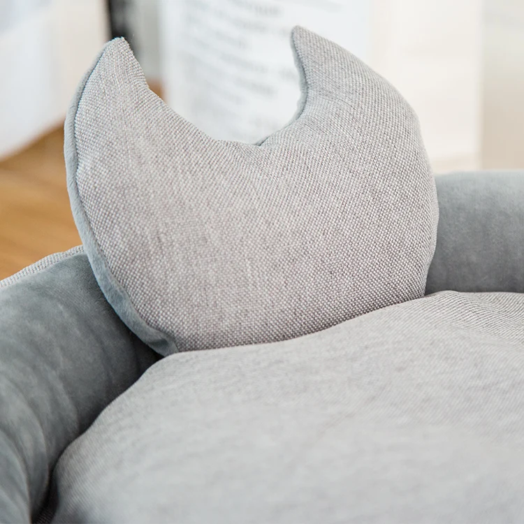 
Wholesale Custom Luxury Soft Plush Warm Pet Bed Cushion Sofa Donut Round Cat Dog Bed 