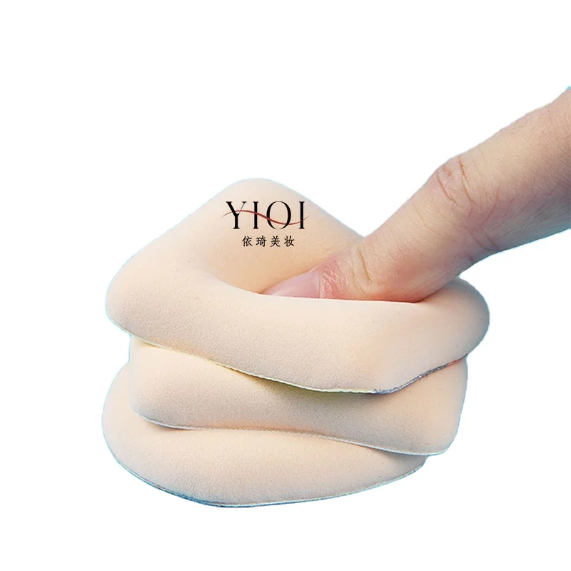 Square printed cotton candy puff Air-feel dry and wet printed Dry And Wet Dual Purpose Powder Puff