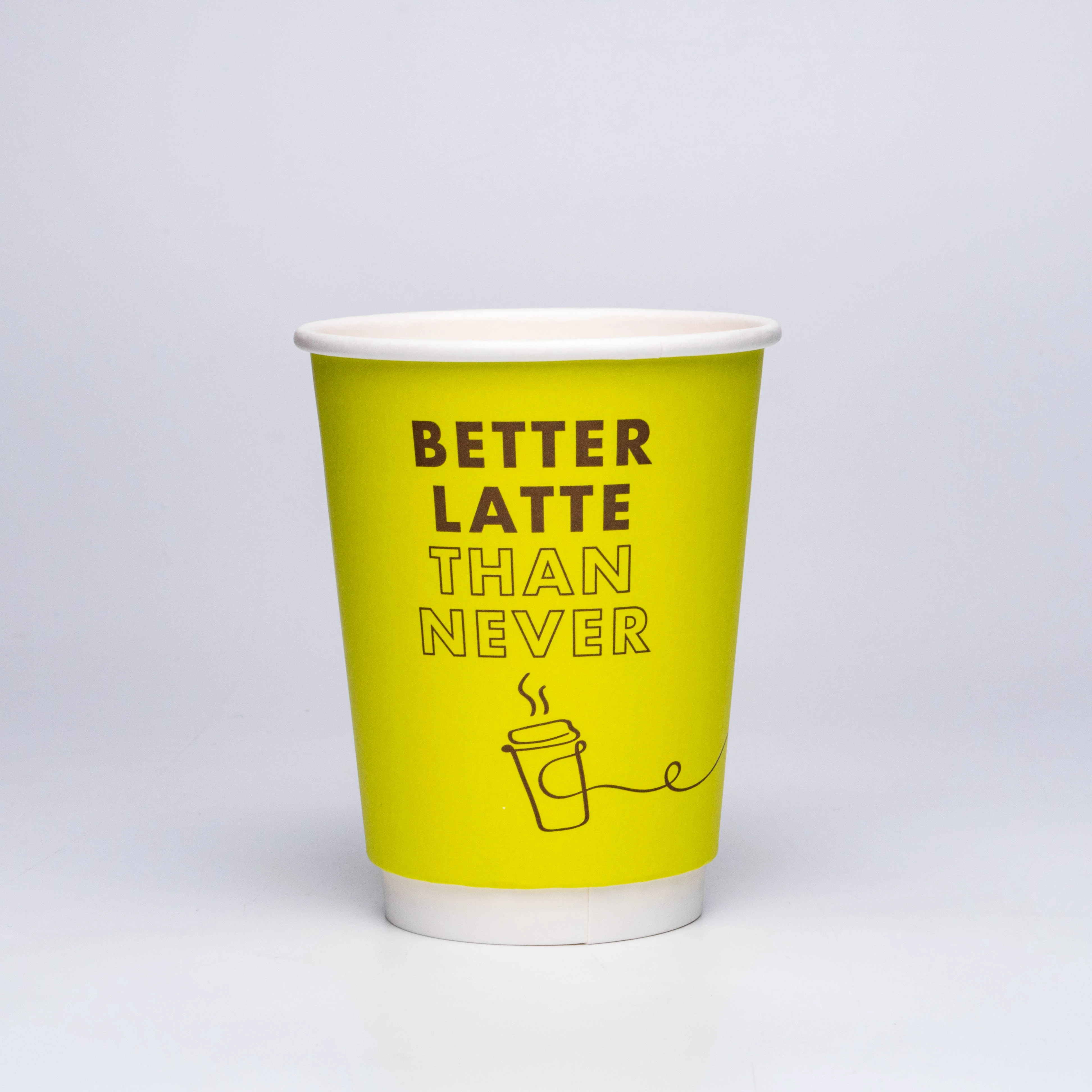 Carton cool custom disposable environmentally friendly double wall with lid to take away paper cup hot drink