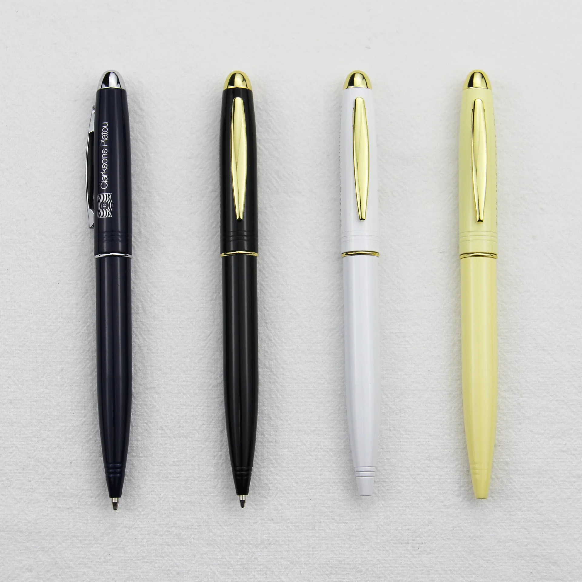 Click Luxury Metal Ball Pen Gift Aluminum Promotional High Quality Business Black Bag SILVER Blue Novelty Body Hot Logo Packing