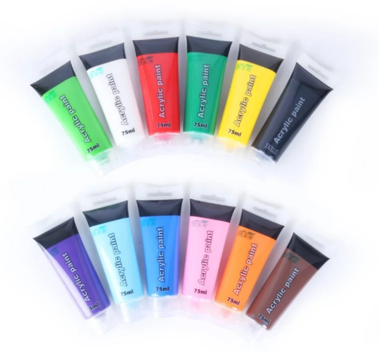High Quality 8 Pcs Eco Friendly Acrylic Paint With Brush