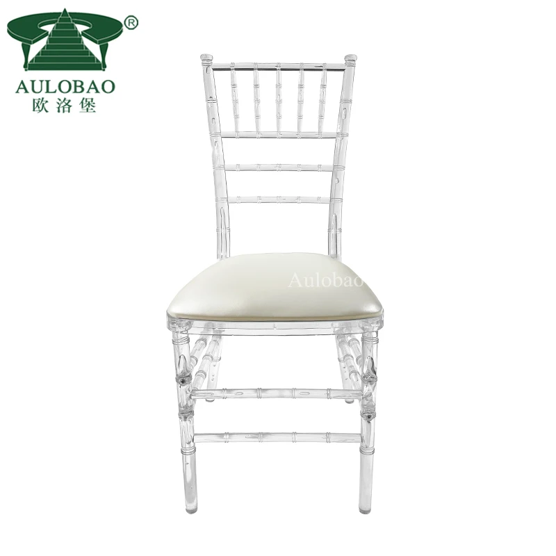 Event rental used transparent crystal princess plastic resin chair restaurant dining chair