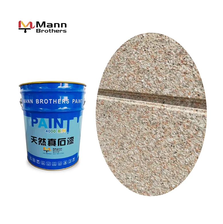 Low price factory natural water-based stone texture granite spraying exterior wall house coating