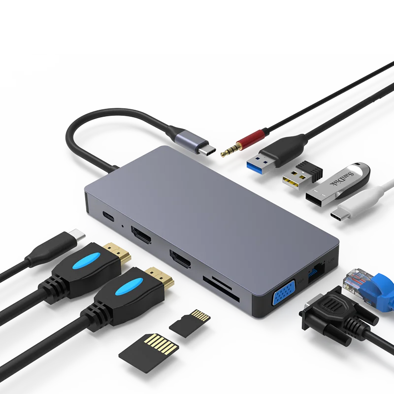  Горячая Распродажа 12 Порт Usb концентратор с двумя Hdtv Внутренний 3 0 хаб в 1 взаимный обмен данными между компьютером и периферийными устройствами для