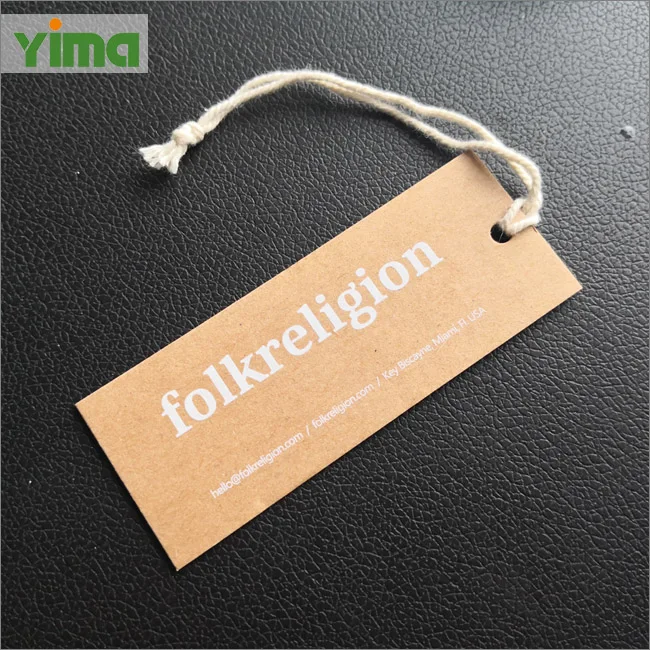 Best clothing label maker offer different hang tag shapes 2024 fashion label made by craft China factory wholesale