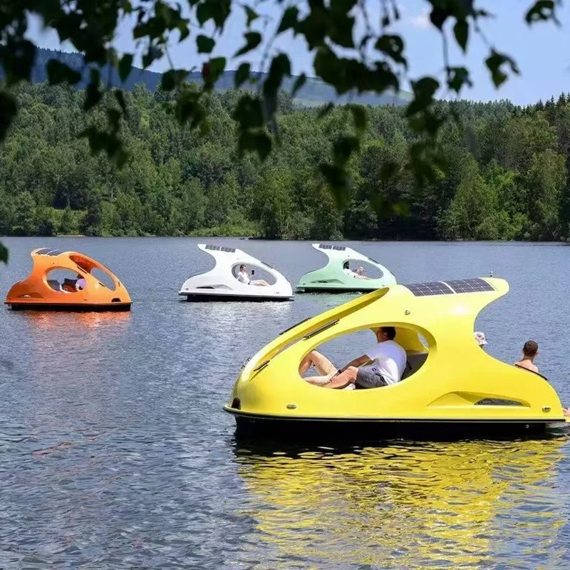 
Water Toys Equipment Cartoon Solar Powered Electric Pleasure Boat 