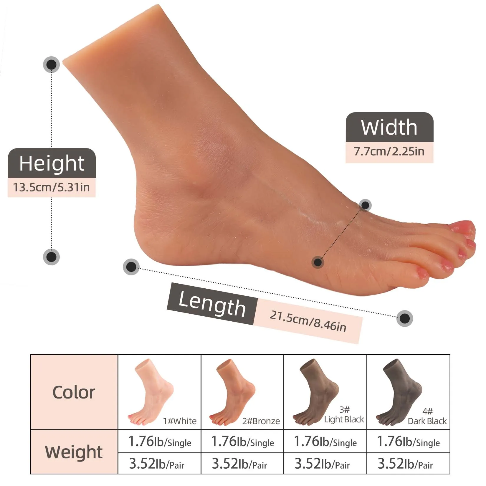 Soft Silicone Feet Lifesize Female Mannequin Leg Feet Mannequin Display Shoe Display Jewelry Sandal Shoe Display Art Sketch Nail