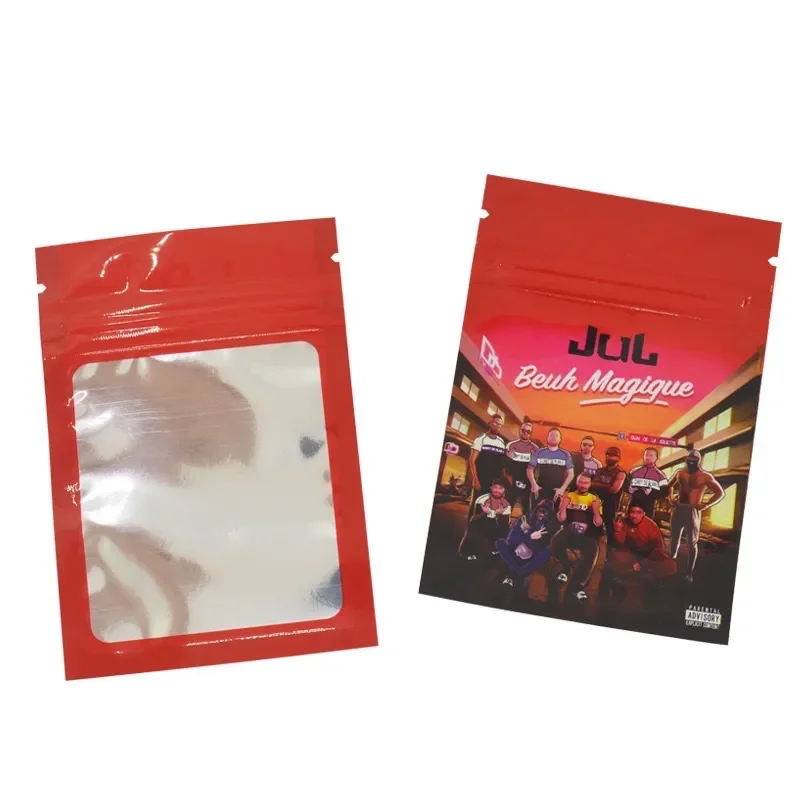 Custom and stock UV Printed Resealable Mini Small 1g Zipper Lay Flat Pouch 3 Side Seal Ziplock Mylar Bags For Gummy Edibles