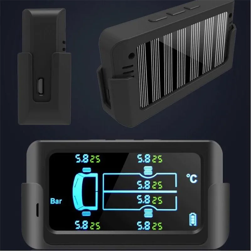 Беспроводная система контроля давления в шинах на солнечных батареях 0-15 кг с внешним датчиком давления в шинах 24 В