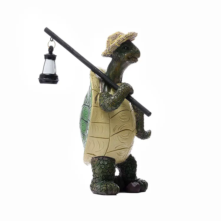 Traveling Sea Turtle With Lantern Resin Colour Changing Statue Stake Garden Wax Burner Halloween  Garden Statue