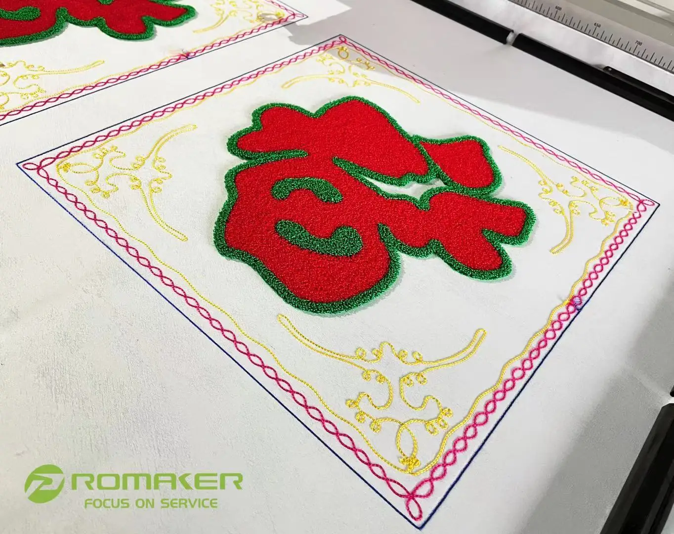 Big Flat Single Head Embroidery Machine Computerized 12/15 Needles Dahao chenille chain stitches machine for