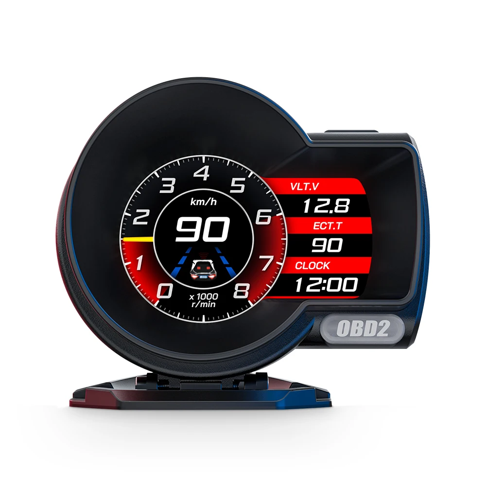 Universal OBD2 GPS Smart Gauge Newest Upgrade Version HUD F8 Plus Smart Digital Instrument OBDII Speedometer