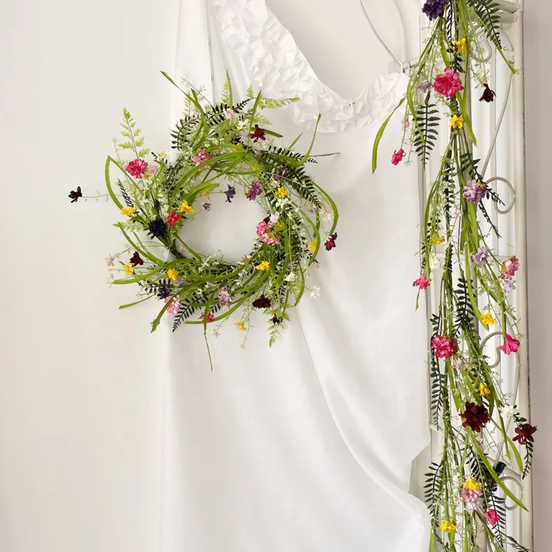 Spring wildflower wreath wedding decoration decorative flowers wreaths