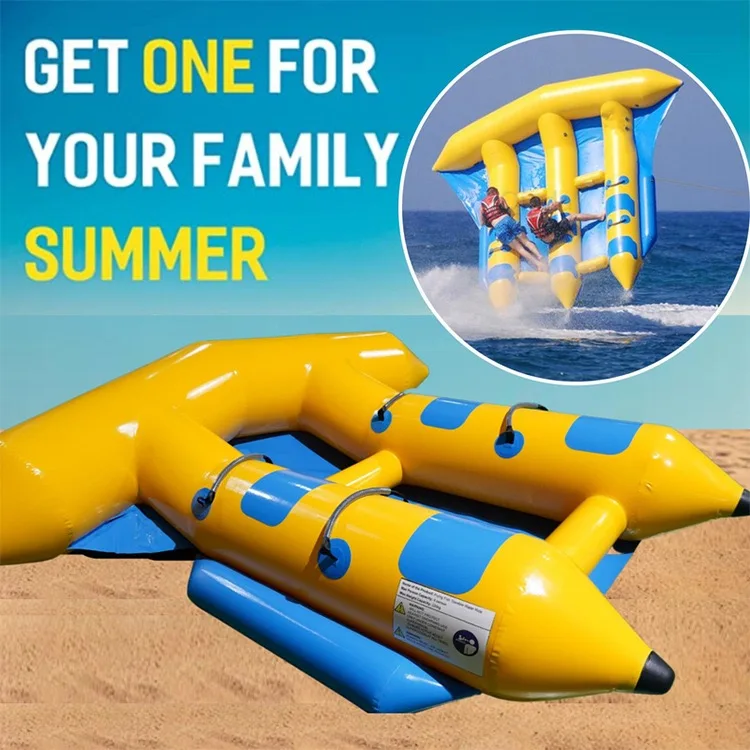 Factory Price Inflatable Water Sport Fly Fish Flying Fish Towable Tube Banana Boat Water Play Sea Equipment