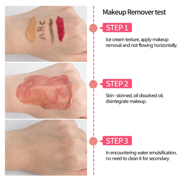 Oem Private Label Make Up Remover Balm Emulsify Deep Clean Face And Eye Skin Care Makeup Cleansing Balm