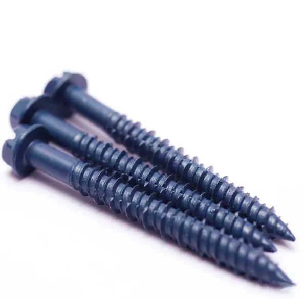 steel slotted hex washer head blue masonry tapcon concrete screw