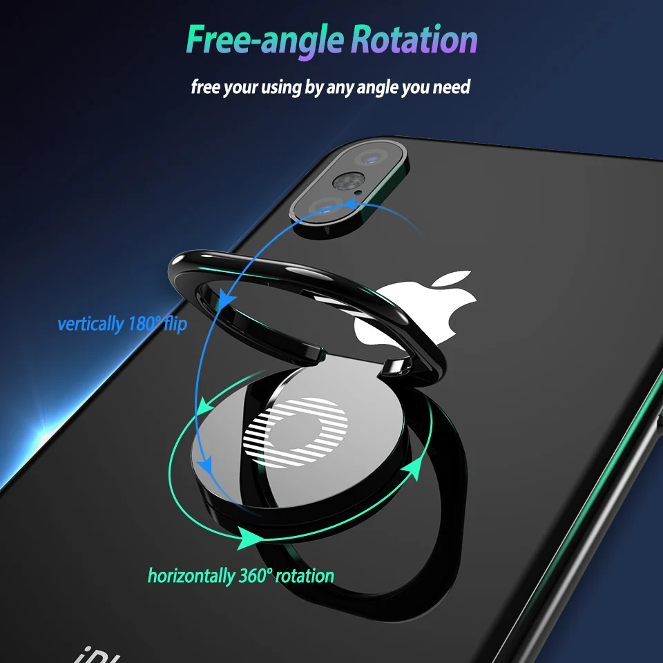 360 градусов кольцо на палец для мобильного телефона держатель для мобильного телефона для iPhone XS Huawei Samsung смарт-чехол для телефона с украшением в виде кольца держатель Автомобильный держатель Стенд
