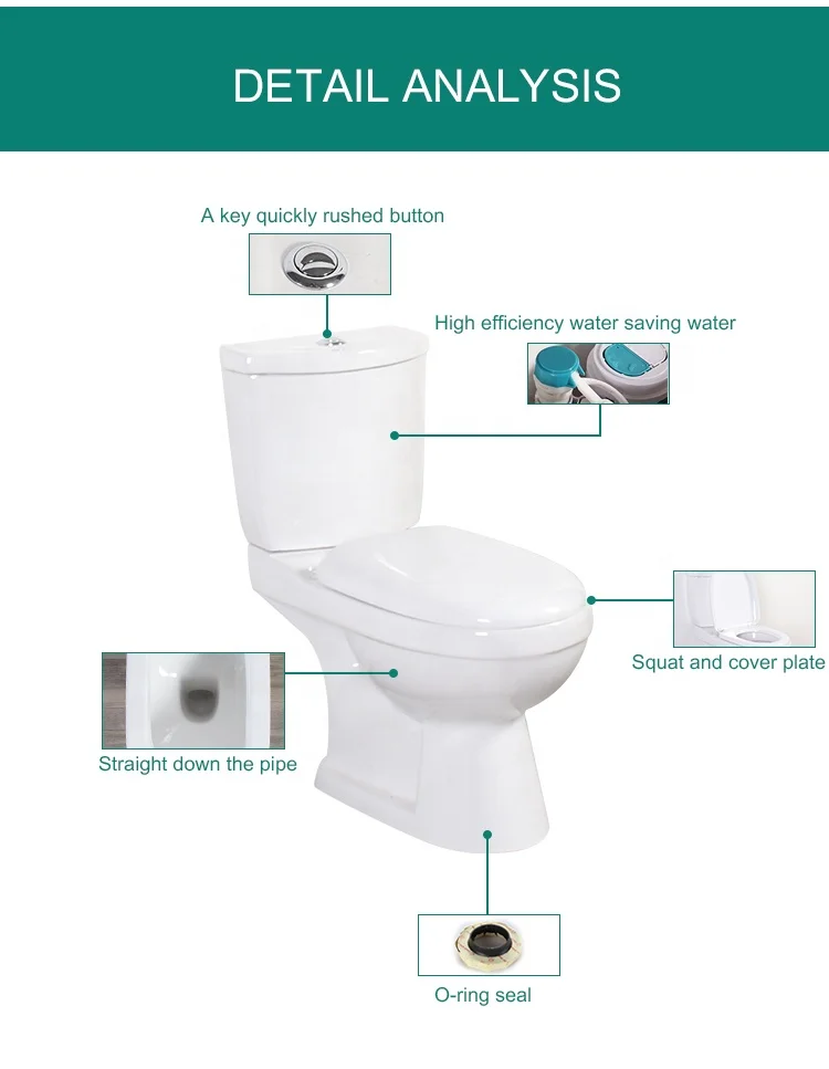 Best Selling Chinese Write Ceramic Two Piece Toilets And Pedestal Basin  Sets For Bathroom