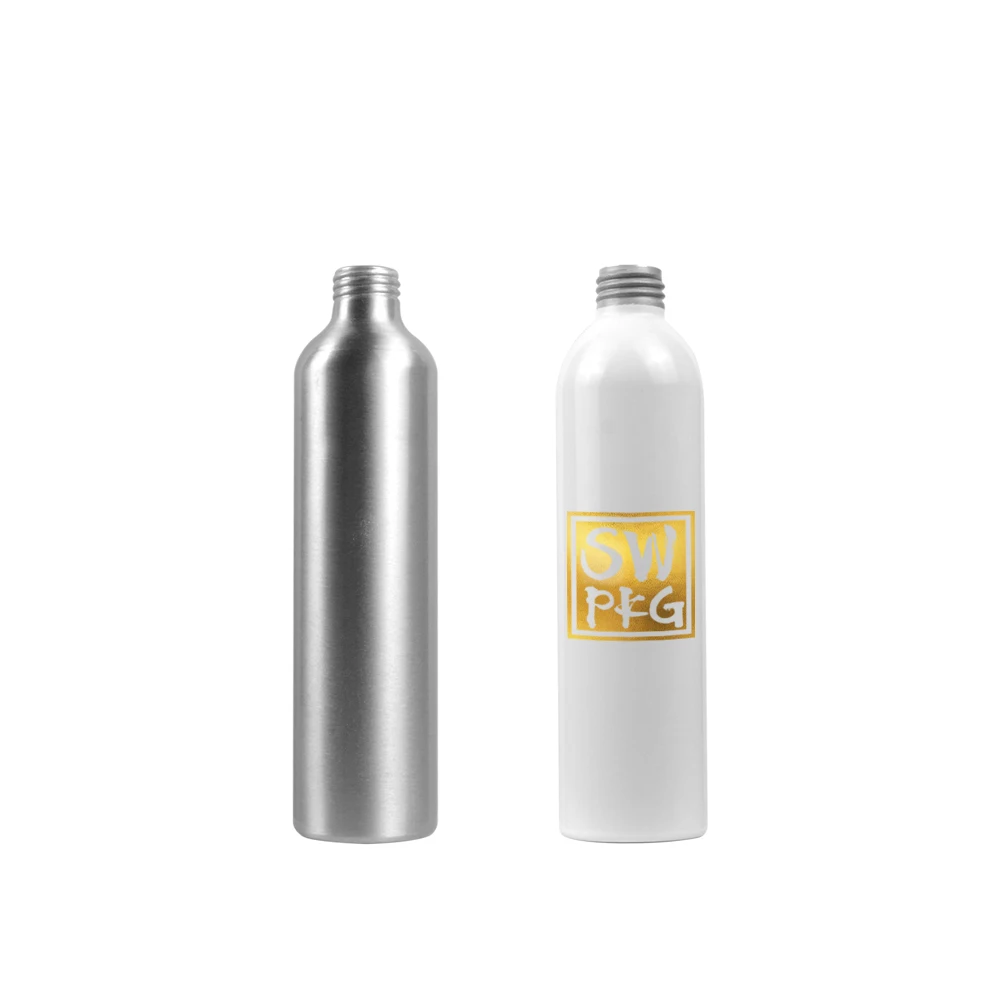 300ml 10oz custom logo cosmetic packaging empty metal aluminum shampoo lotion container spray bottle