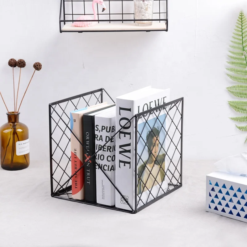 Лидер продаж держатель для газет стойка журналов органайзер из металлической проволоки офисного стола корзина