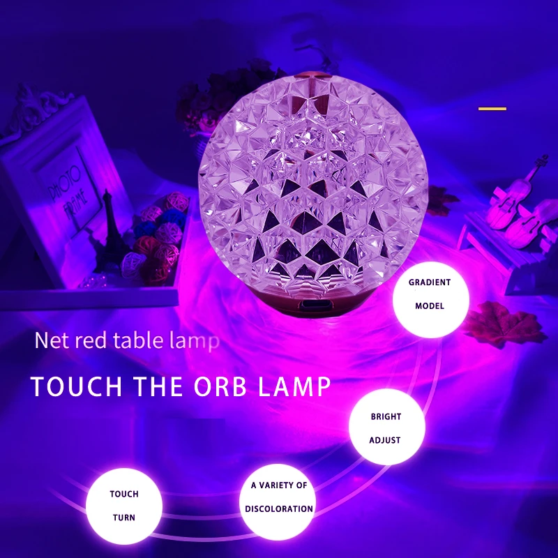 Led little Magic ball Led Stage light Party Sound control Mini Effects USB ball DJ light Disco crystal touch