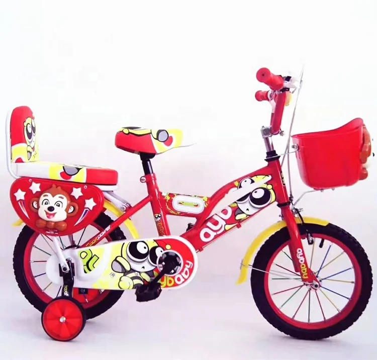 14' cute monkey child sport bike with backrest rear carrier