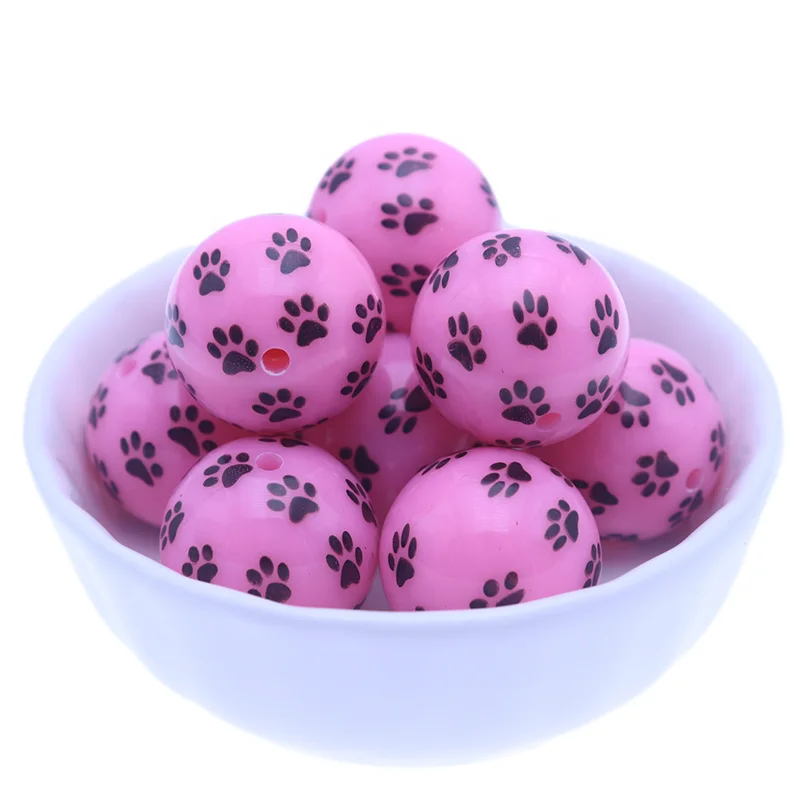 Оптовая продажа, пластиковые акриловые бусины для модных ожерелий, ювелирных изделий, 20 мм, разные цвета