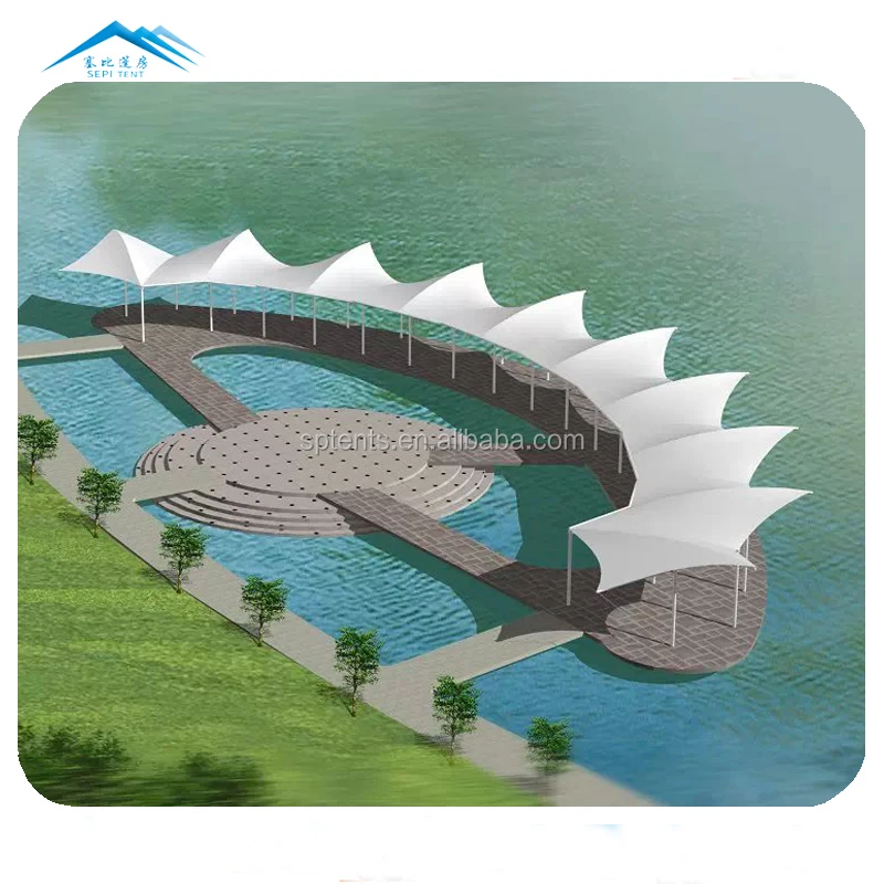 Высокое качество ПВДФ ПТФЭ прочный великолепный стенд растягивающаяся тканевая конструкция