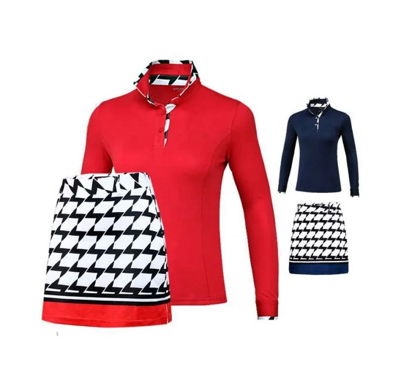
Wholesale Oem Custom Sport Long sleeves Golf T-Shirts Skirt 