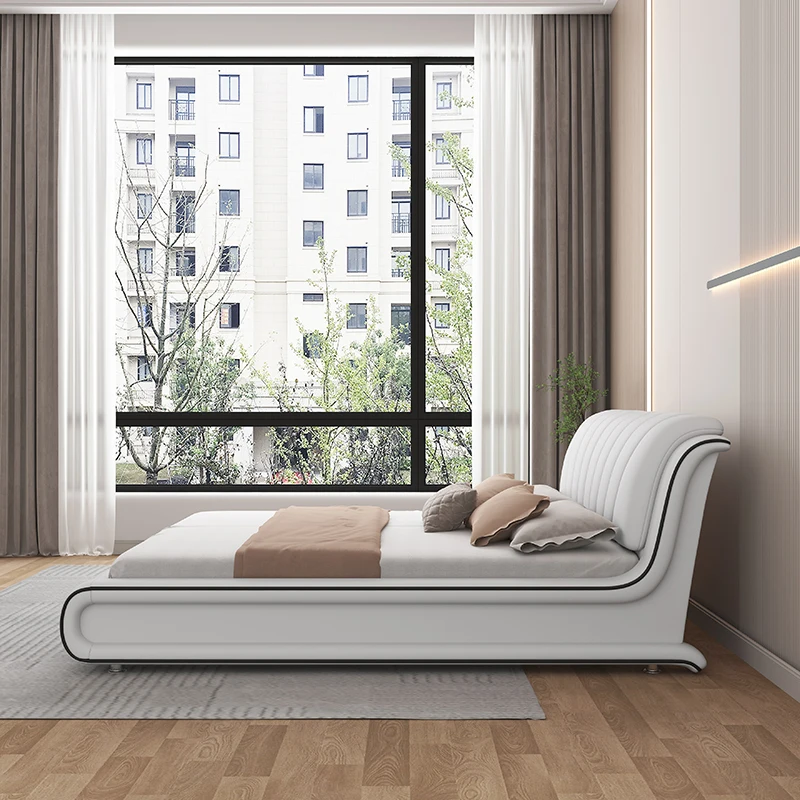 Luxury Beds King Size Bed  Bedroom Sets Furniture Wholesale Home Wood Modern Soft Bed