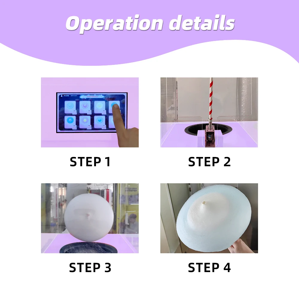 T71 Factory Maker Mini Commercial Semi Automatic making  Floss Cotton Candy Vending Machine For Sale