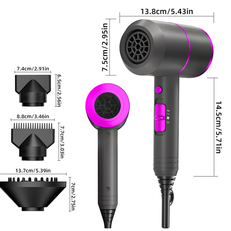 High Power Performance 1800W Fast Drying Professional Hair Dryer With Removable Filter