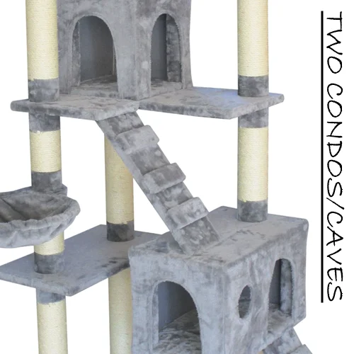 Multi Level Large Cat Tree Furniture Kitten Activity Toys Cat Tower with Scratching Post Condo &Platforms