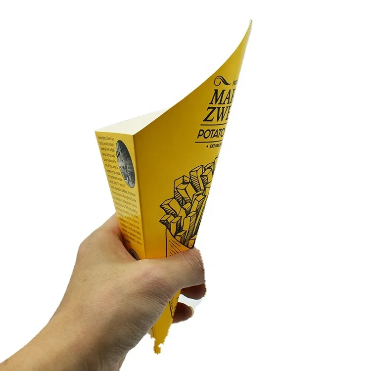 Simple Style Disposable Take Away Crepe Paper Cone