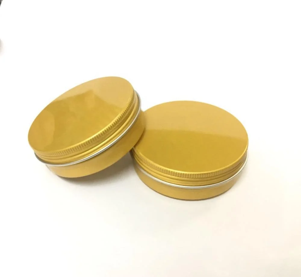 Скраб пустой для тела, воск для бороды, бальзам для губ, крем-контейнер 10 г, 15 г, 20 г, 30 г, 50 г, 60 г, 80 г, 100 г, 150 г, золотой, черный, белый, алюминиевая банка