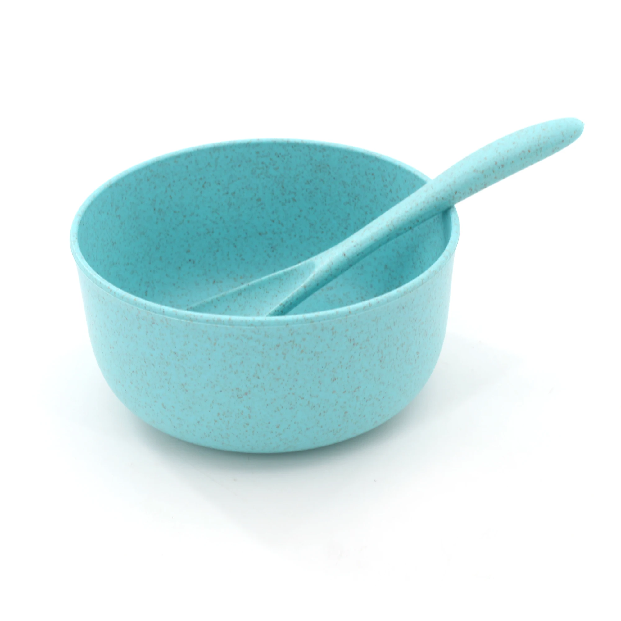  BPA Free Eco Friendly 6PCS Wheat Straw Fiber Reusable Healthy Luxury Kitchen Plates Dinnerware Cutlery