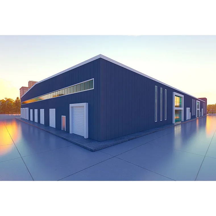 Multi-span Prefab High Rise Steel Structure Building Construction Factory Double Span Building With Column Size For Sale