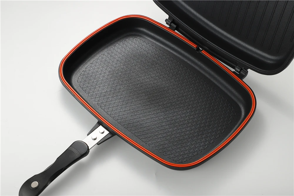 Wholesale popular cookware special handle double-sided frying pan