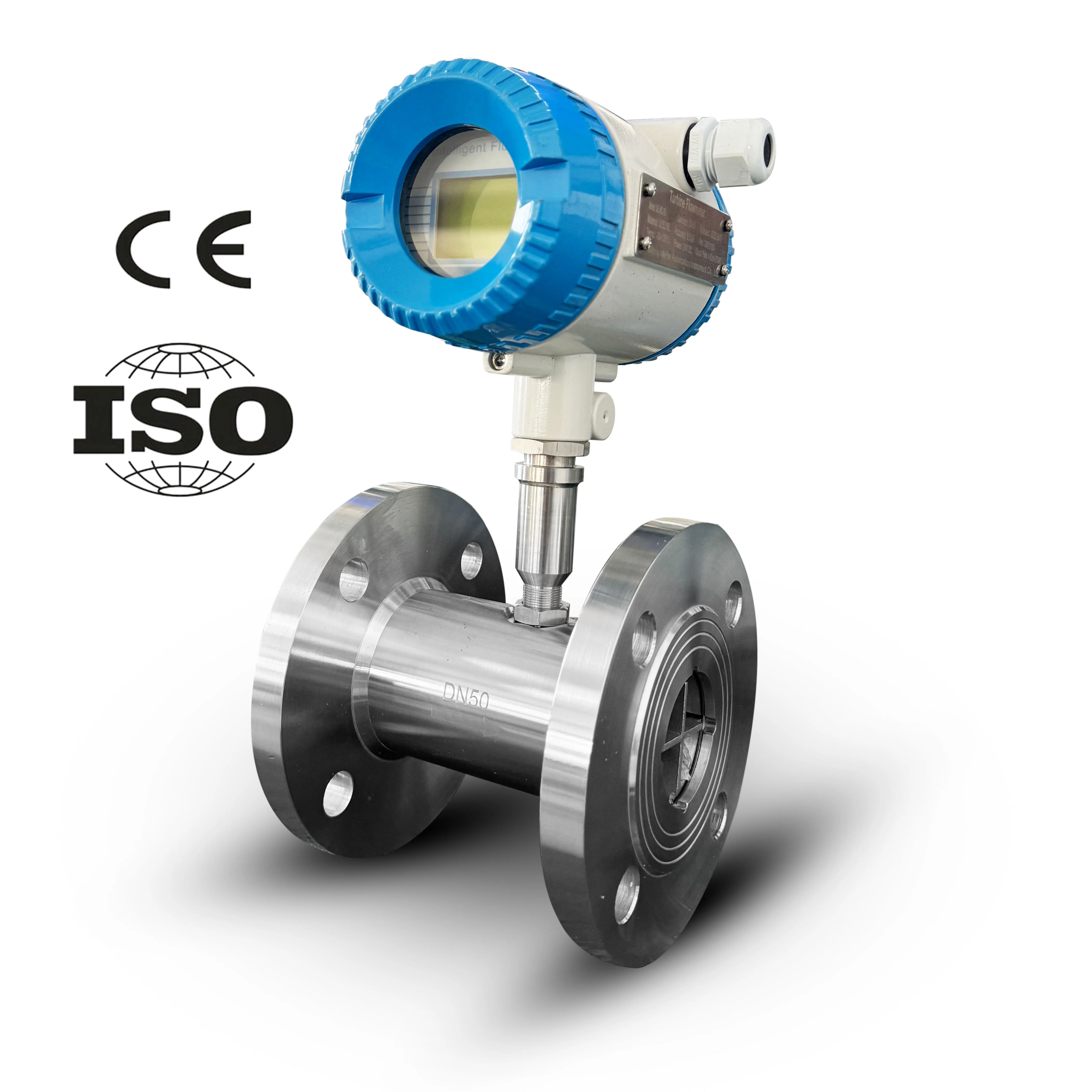 Turbine Flowmeter Digital Oil Turbine Type 4-20mA RS485 Signal 24VDC Flow Meter