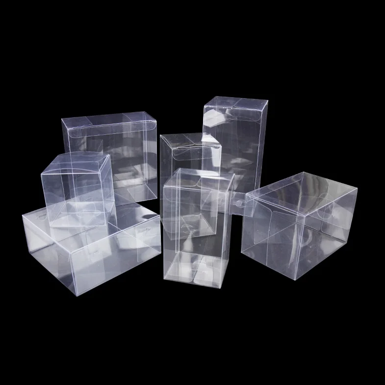 Wholesale custom PVC/ PET transparent clear packaging kids toy candle candy soap gift display boxes with protective film