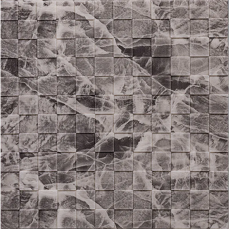 eco friendly self adhesive peel and stick wall sticker PVC 3D PE foam wallpaper wall panel