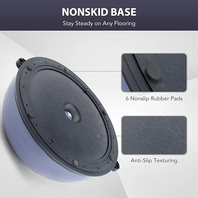 ONESTARSPORTS 58cm Diameter Pvc Half Pilates Ball Yoga Half Balance Ball